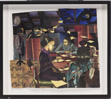 Bryan Collier  Rosa Parks series -   watercolor and collage  19.75 x 26.75 inches 