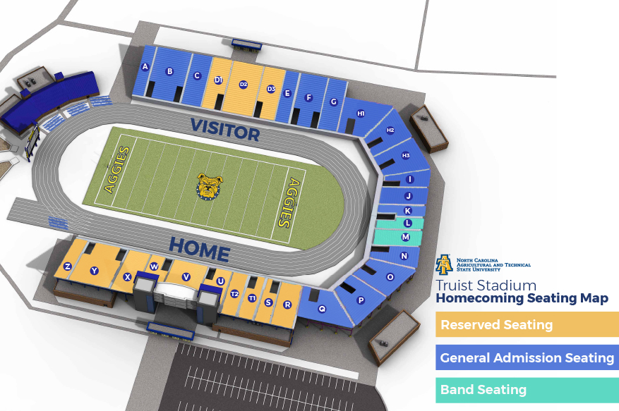 Review the seating assignment on your ticket.