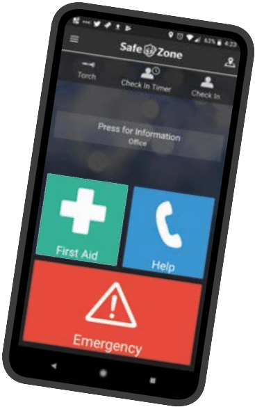 image of the Safe Zone app on phone