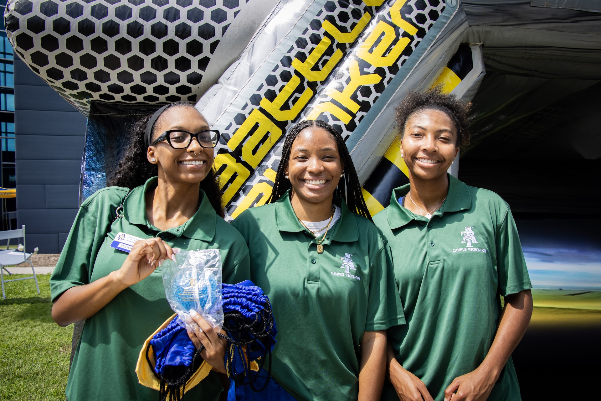 Campus Recreation student employees smiling