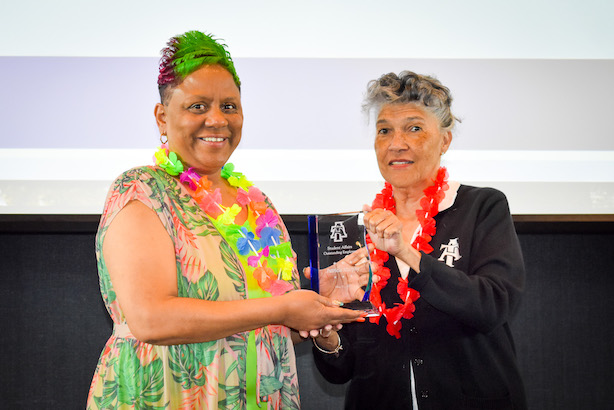 Award winner Patricia Murphy with Vice Chancellor of Student Affairs Dr. Melody C. Pierce