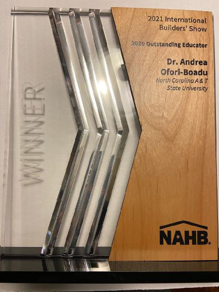 Dr. Ofori-Boadu NAHB award