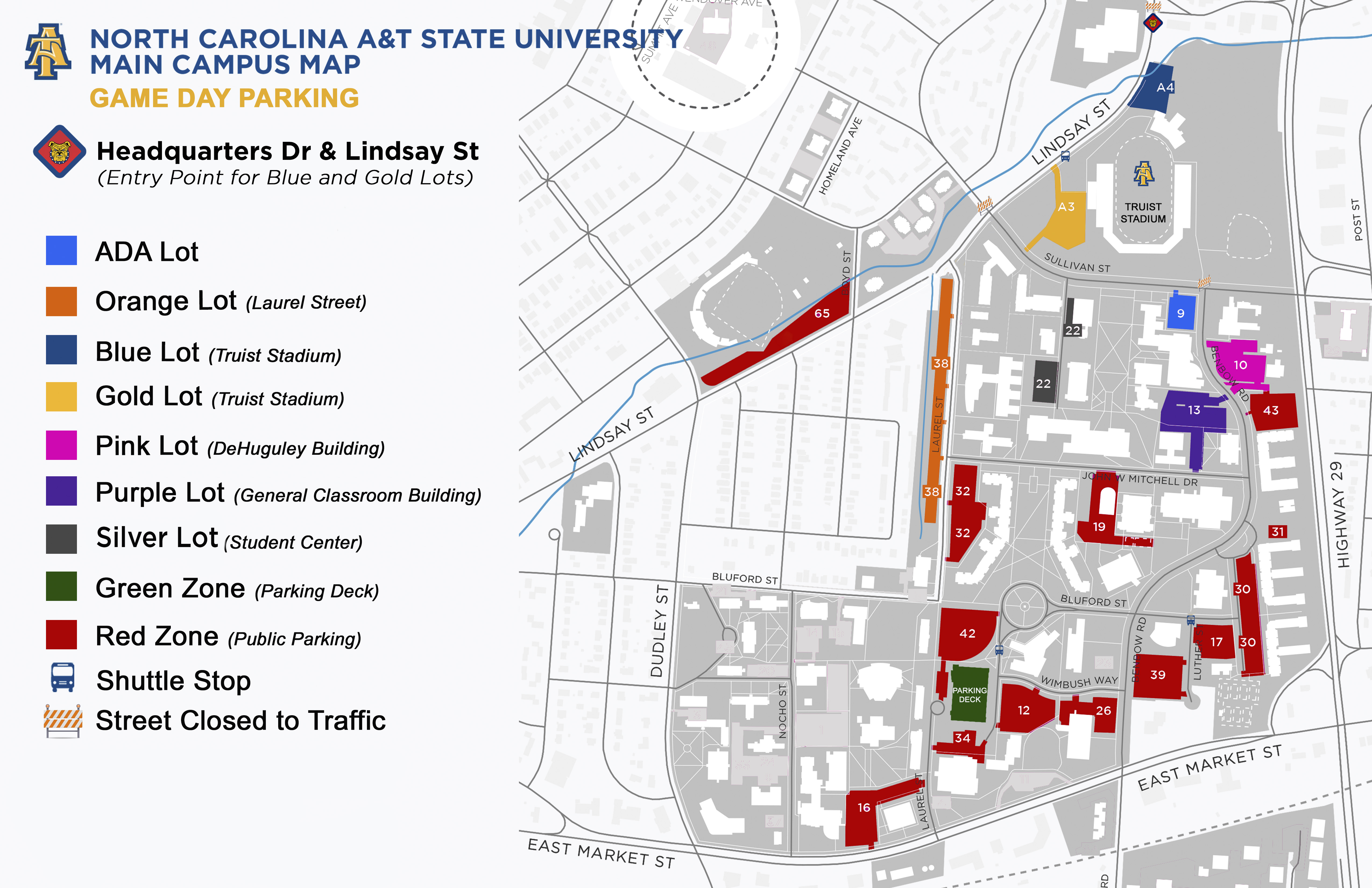Homecoming Game Day Map