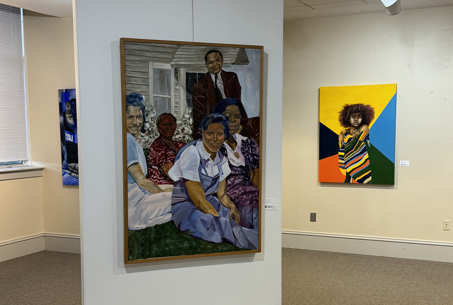 Image of paintings from the visual art program faculty exhibition