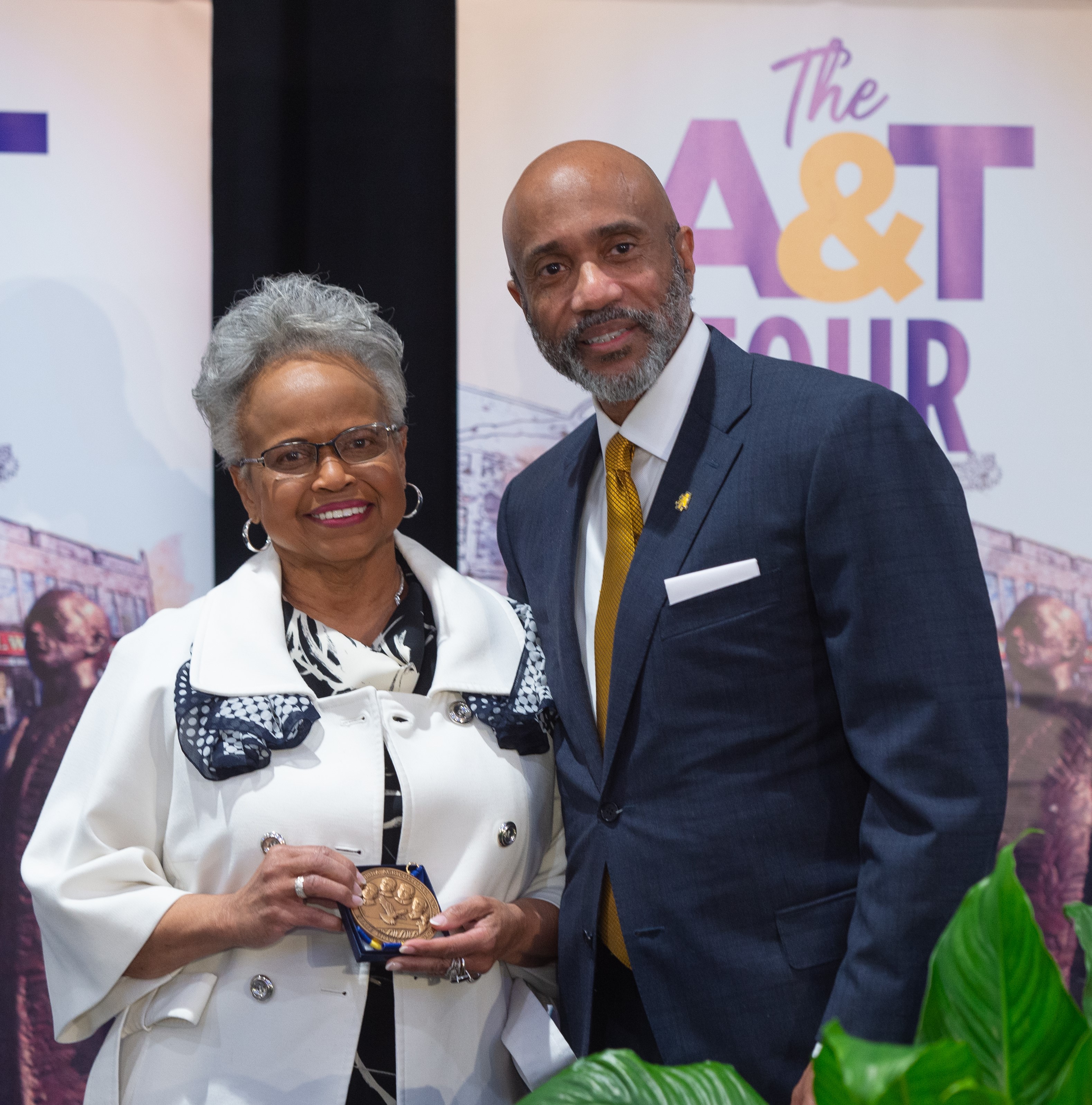 Sen. Gladys Robinson and Chancellor James R. Martin II