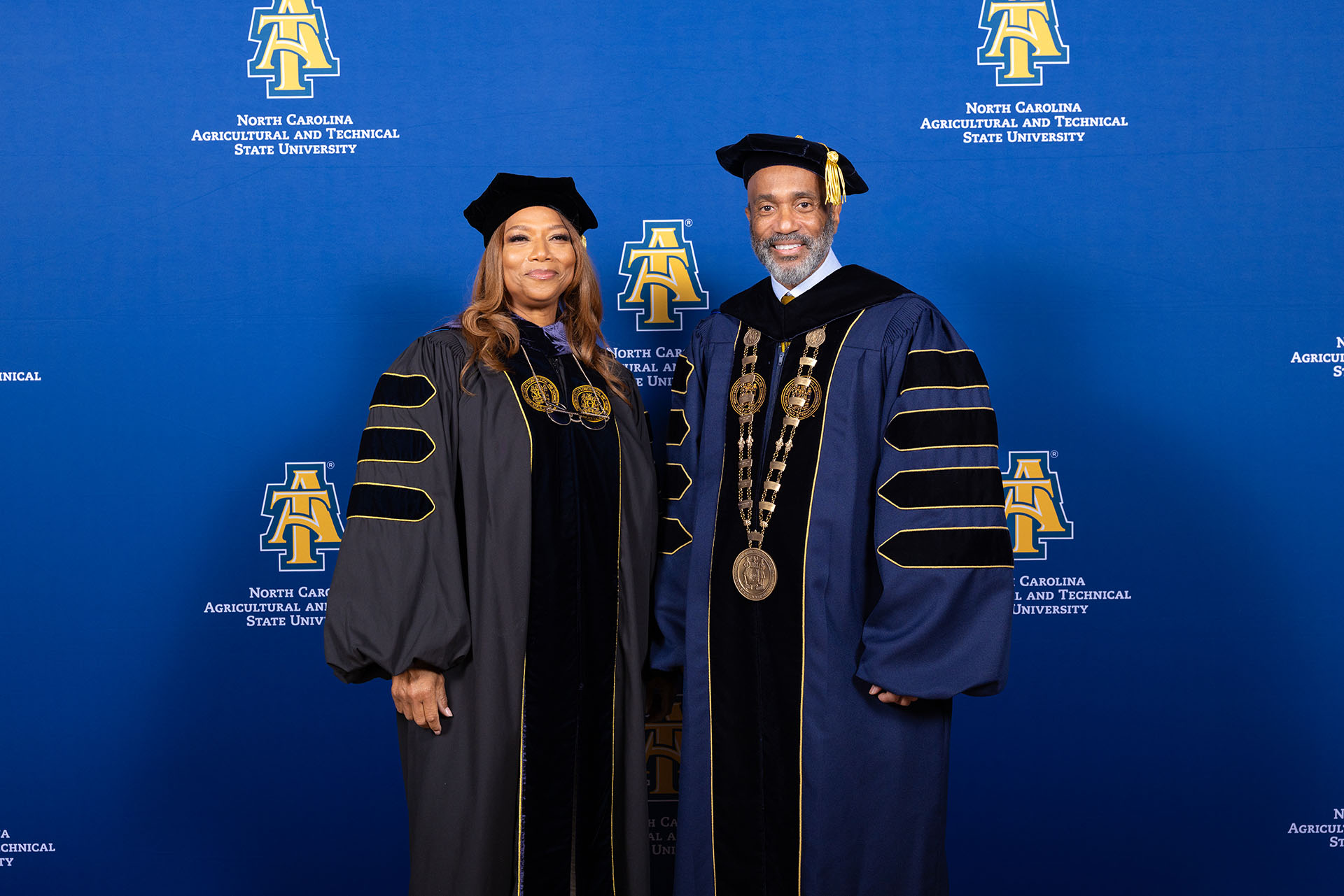 Queen Latifah and Chancellor Martin